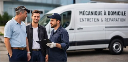 Échange client pendant une intervention à domicile